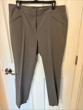 Tahari Gray Tailored Trousers